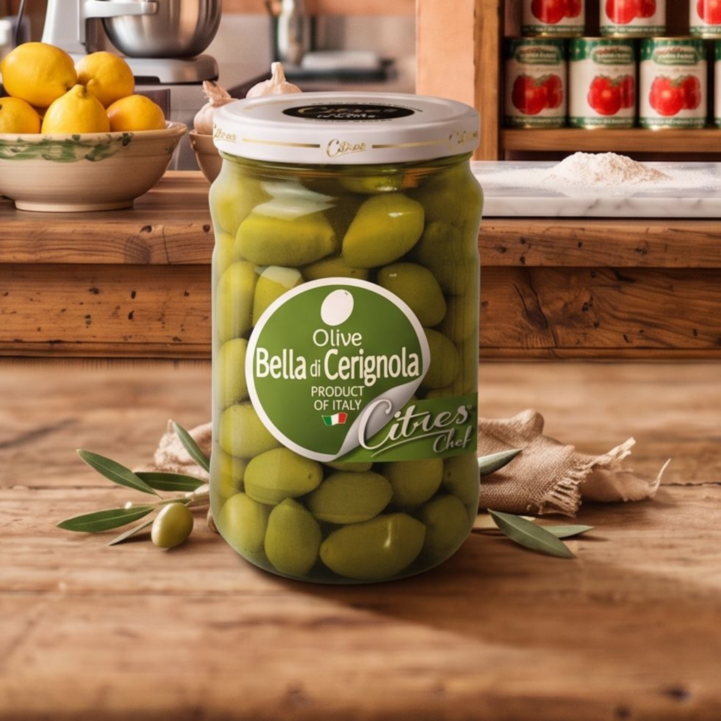 Veľké olivy Bella di Cerignola – 1,7 kg